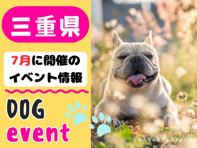 犬イベント 東海地区 静岡県 愛知県 三重県 岐阜県 山梨県 2025年 7月