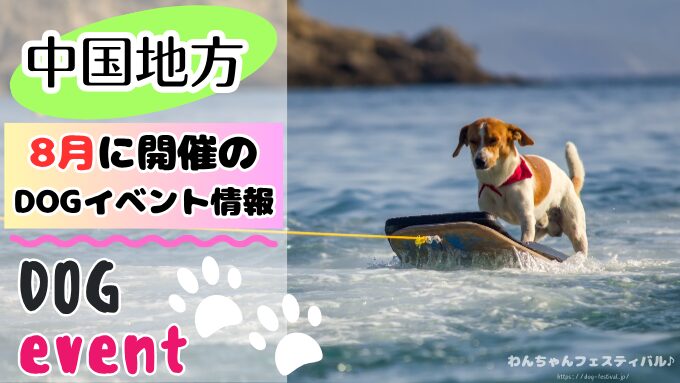 中国地方　犬イベント　一覧　開催場所　日程2025年　8月