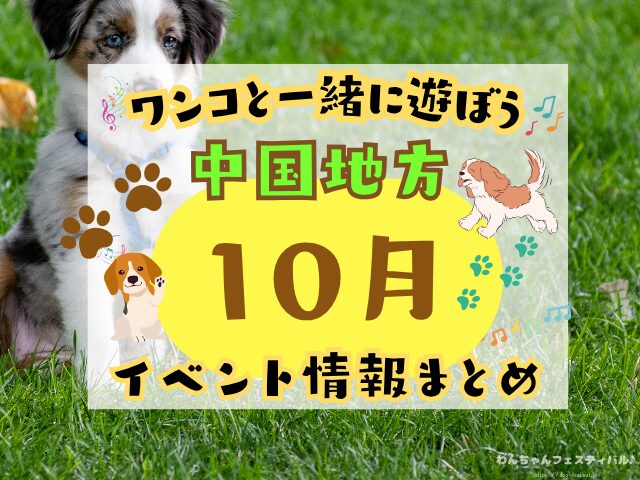 犬イベント　中国地方　岡山県　広島県　山口県　鳥取県　島根県　2025年　10月