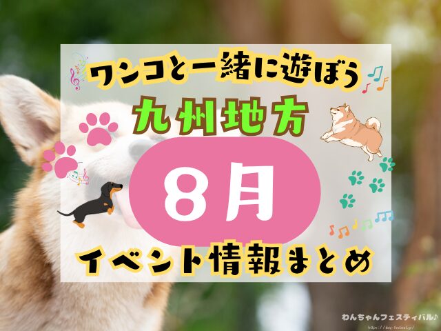 犬イベント　九州　福岡県　佐賀県　長崎県　熊本県　大分県　宮崎県　鹿児島県　2025年　8月