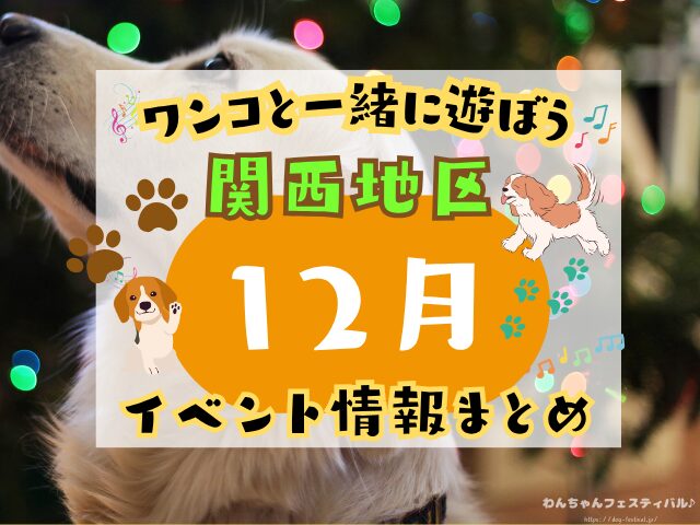 関西　犬イベント　一覧　開催場所　日程　2025　12月　大阪府　京都府　兵庫県　奈良県　滋賀県　和歌山県