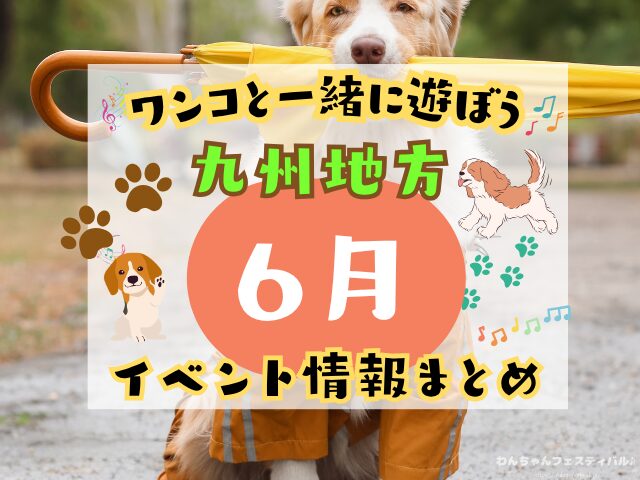 犬イベント　九州　福岡県　佐賀県　長崎県　熊本県　大分県　宮崎県　鹿児島県　2026年　6月